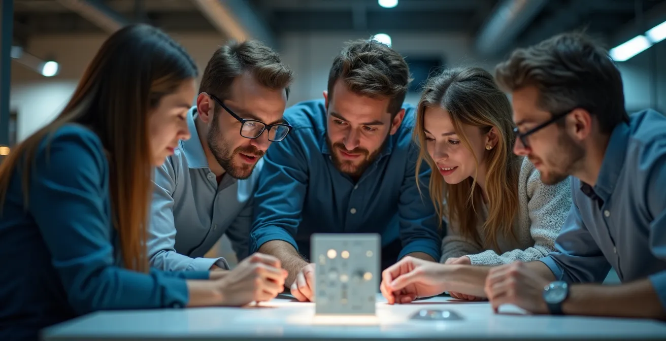 Interaktive Teamarbeit an einem Prototyp mit Fokus auf menschliche Zusammenarbeit